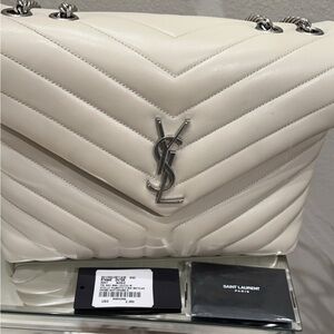 YSL Medium LOULOU bag with silver hardware